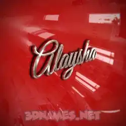 alaysha in Car Paint style - 3D name wallpaper