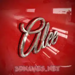 alee in Car Paint style - 3D name wallpaper