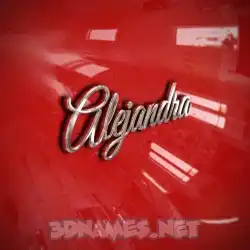 alejandra in Car Paint style - 3D name wallpaper