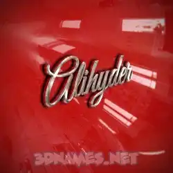 alihyder in Car Paint style - 3D name wallpaper