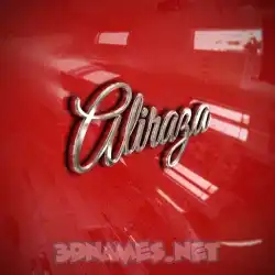 aliraza in Car Paint style - 3D name wallpaper