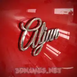 aljun in Car Paint style - 3D name wallpaper