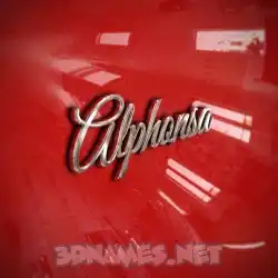alphonsa in Car Paint style - 3D name wallpaper