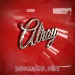 alroy in Car Paint style - 3D name wallpaper