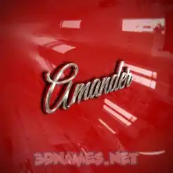 amander in Car Paint style - 3D name wallpaper