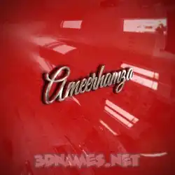 ameerhamza in Car Paint style - 3D name wallpaper