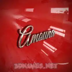 amouna in Car Paint style - 3D name wallpaper