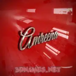amreena in Car Paint style - 3D name wallpaper