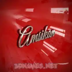 amsikan in Car Paint style - 3D name wallpaper