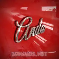 ando in Car Paint style - 3D name wallpaper
