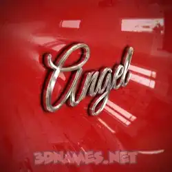 angel in Car Paint style - 3D name wallpaper