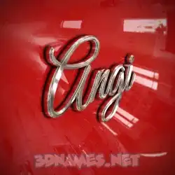 angi in Car Paint style - 3D name wallpaper