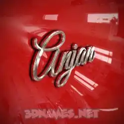 anjan in Car Paint style - 3D name wallpaper