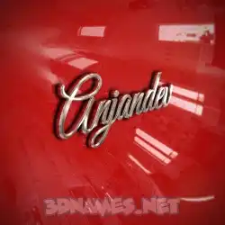 anjandev in Car Paint style - 3D name wallpaper