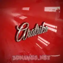 aratrika in Car Paint style - 3D name wallpaper