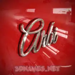 arbi in Car Paint style - 3D name wallpaper