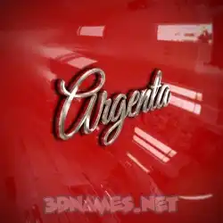 argenta in Car Paint style - 3D name wallpaper