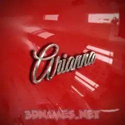 arianna in Car Paint style - 3D name wallpaper
