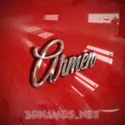armen in Car Paint style - 3D name wallpaper