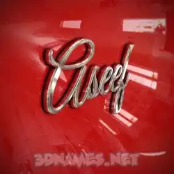 aseef in Car Paint style - 3D name wallpaper