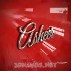 asheer in Car Paint style - 3D name wallpaper