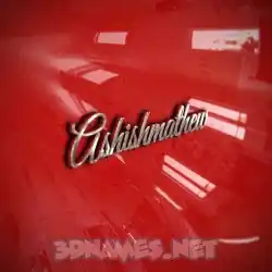 ashishmathew in Car Paint style - 3D name wallpaper