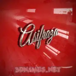 asifraza in Car Paint style - 3D name wallpaper