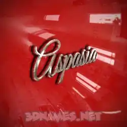 aspasia in Car Paint style - 3D name wallpaper