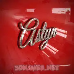 astyn in Car Paint style - 3D name wallpaper