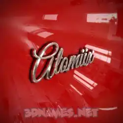 atomiix in Car Paint style - 3D name wallpaper
