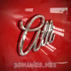 atti in Car Paint style - 3D name wallpaper