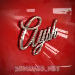 aysh in Car Paint style - 3D name wallpaper