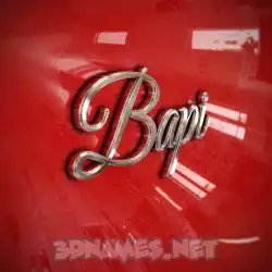 bapi in Car Paint style - 3D name wallpaper