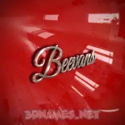 beevans in Car Paint style - 3D name wallpaper