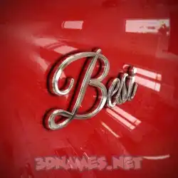 besi in Car Paint style - 3D name wallpaper