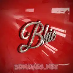 bhie in Car Paint style - 3D name wallpaper