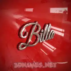 billa in Car Paint style - 3D name wallpaper