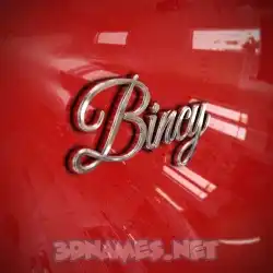 bincy in Car Paint style - 3D name wallpaper