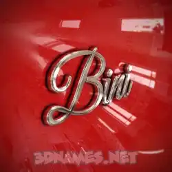 bini in Car Paint style - 3D name wallpaper