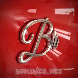 br in Car Paint style - 3D name wallpaper