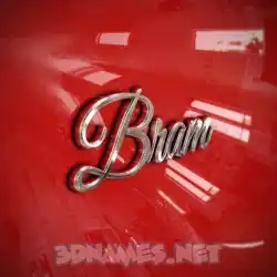 bram in Car Paint style - 3D name wallpaper