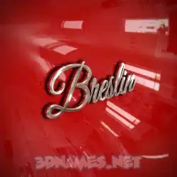 breslin in Car Paint style - 3D name wallpaper
