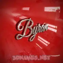 byran in Car Paint style - 3D name wallpaper