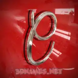 c in Car Paint style - 3D name wallpaper