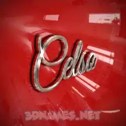 celso in Car Paint style - 3D name wallpaper