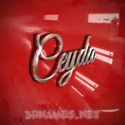ceyda in Car Paint style - 3D name wallpaper