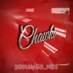 chawki in Car Paint style - 3D name wallpaper