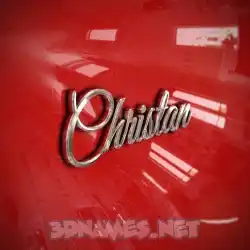 christan in Car Paint style - 3D name wallpaper