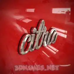 citra in Car Paint style - 3D name wallpaper