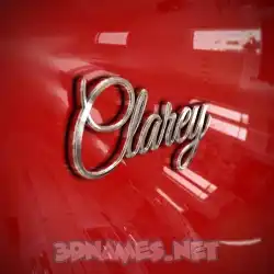 clarey in Car Paint style - 3D name wallpaper